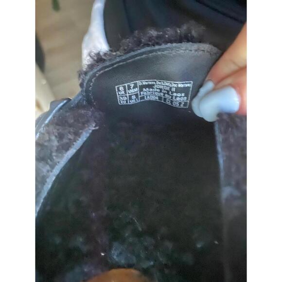Dr. Martens Black Fuzzy Mules - Picture 7 of 7